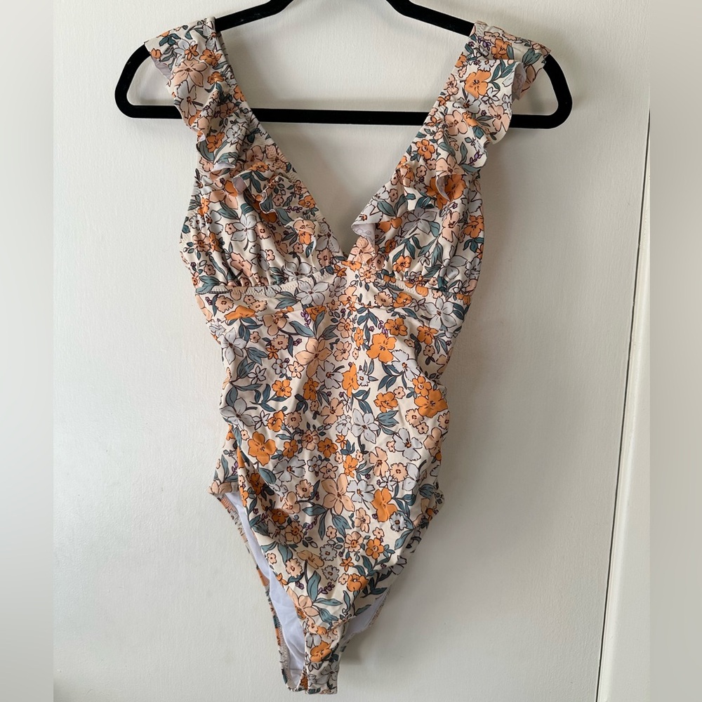 Floral one-piece swimsuit